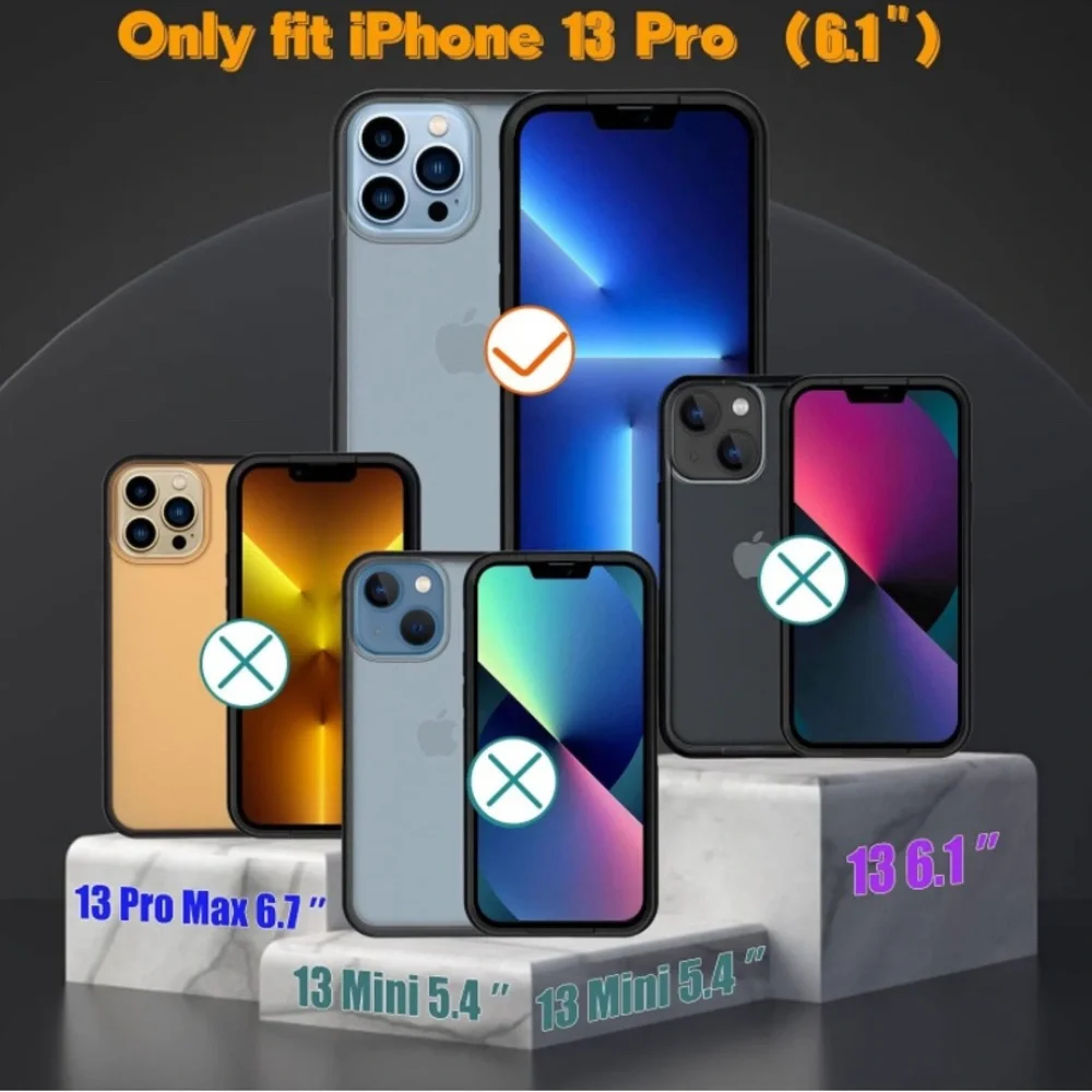 New QHOHQ Breakthrough Series Case Designed for iPhone 13 Pro 6.1 Clear